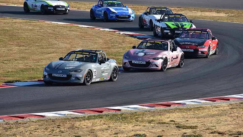 MX-5 Cup races around Portland International Raceway